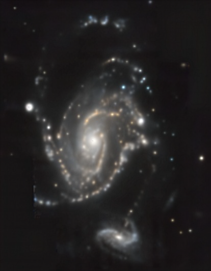Merging galaxies AM0329-502, from the SOSIMPLE Galaxy Survey, imaged by the MUSE Instrument and processed in Python and PixInsight