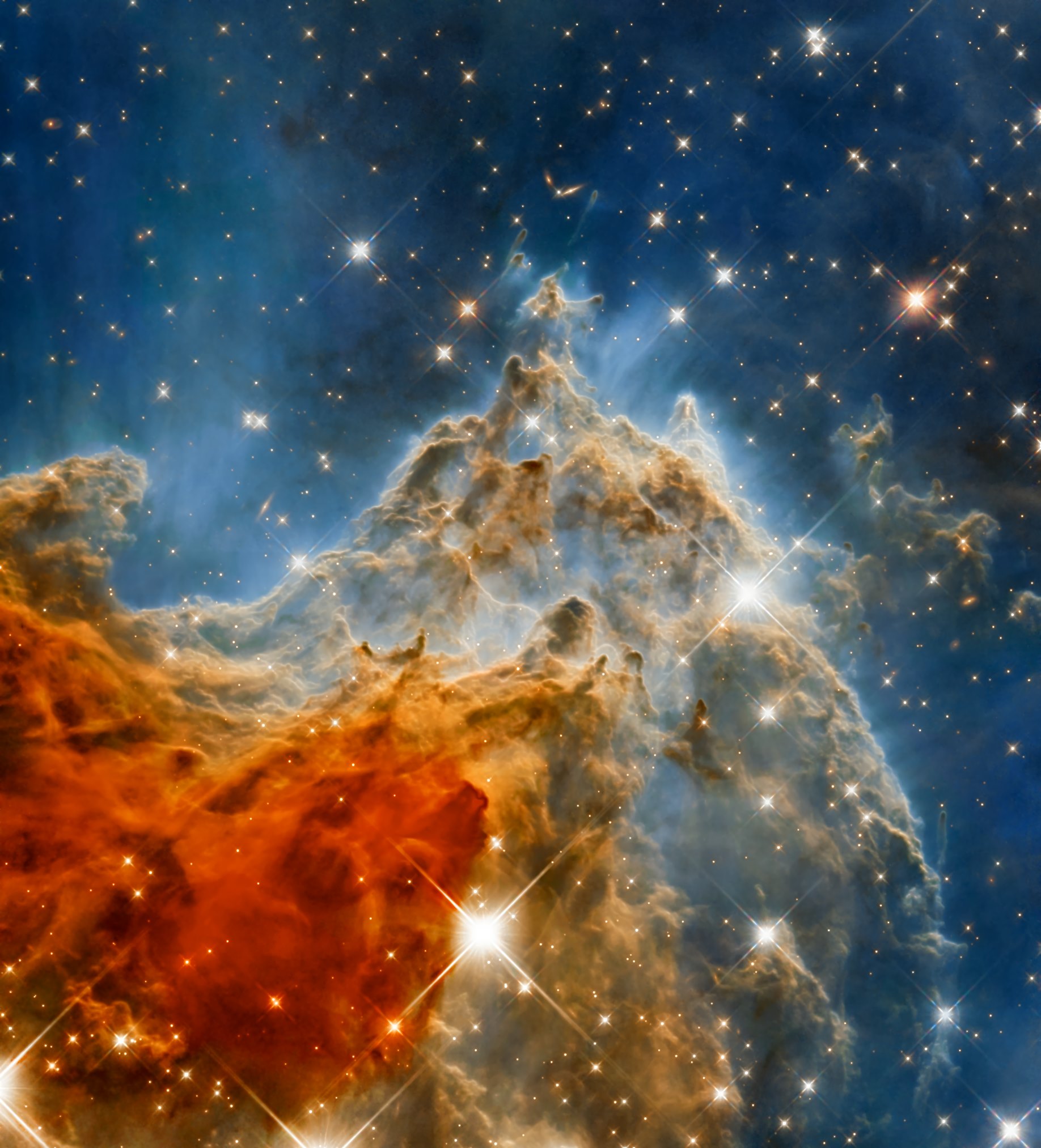 NGC 2174 aka The Monkey Head Nebula, imaged with the Hubble Space Telescope and processed in PixInsight