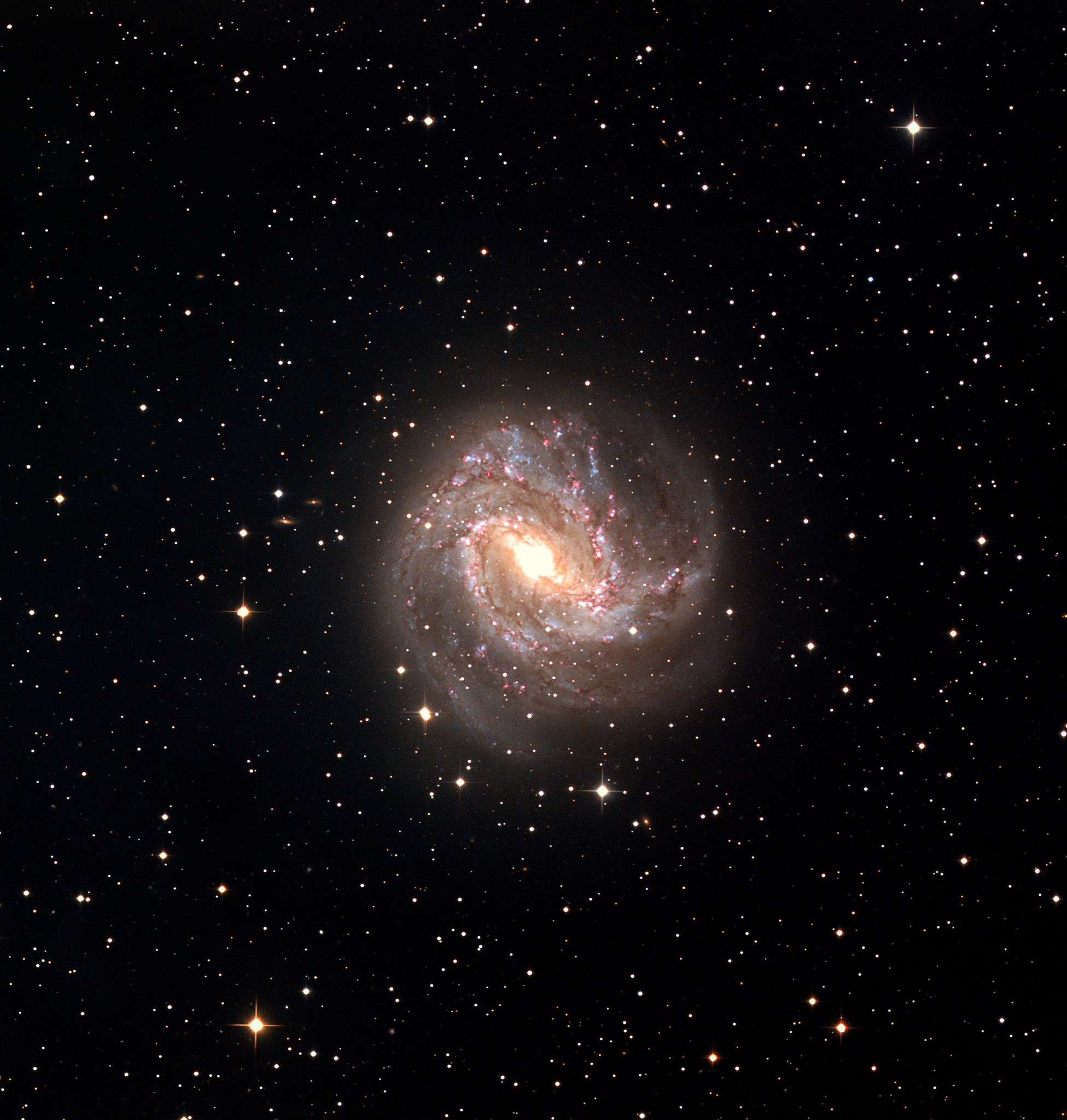 Messier 83 aka The Southern Pinwheel Galaxy, imaged by TelescopeLive and processed in PixInsight