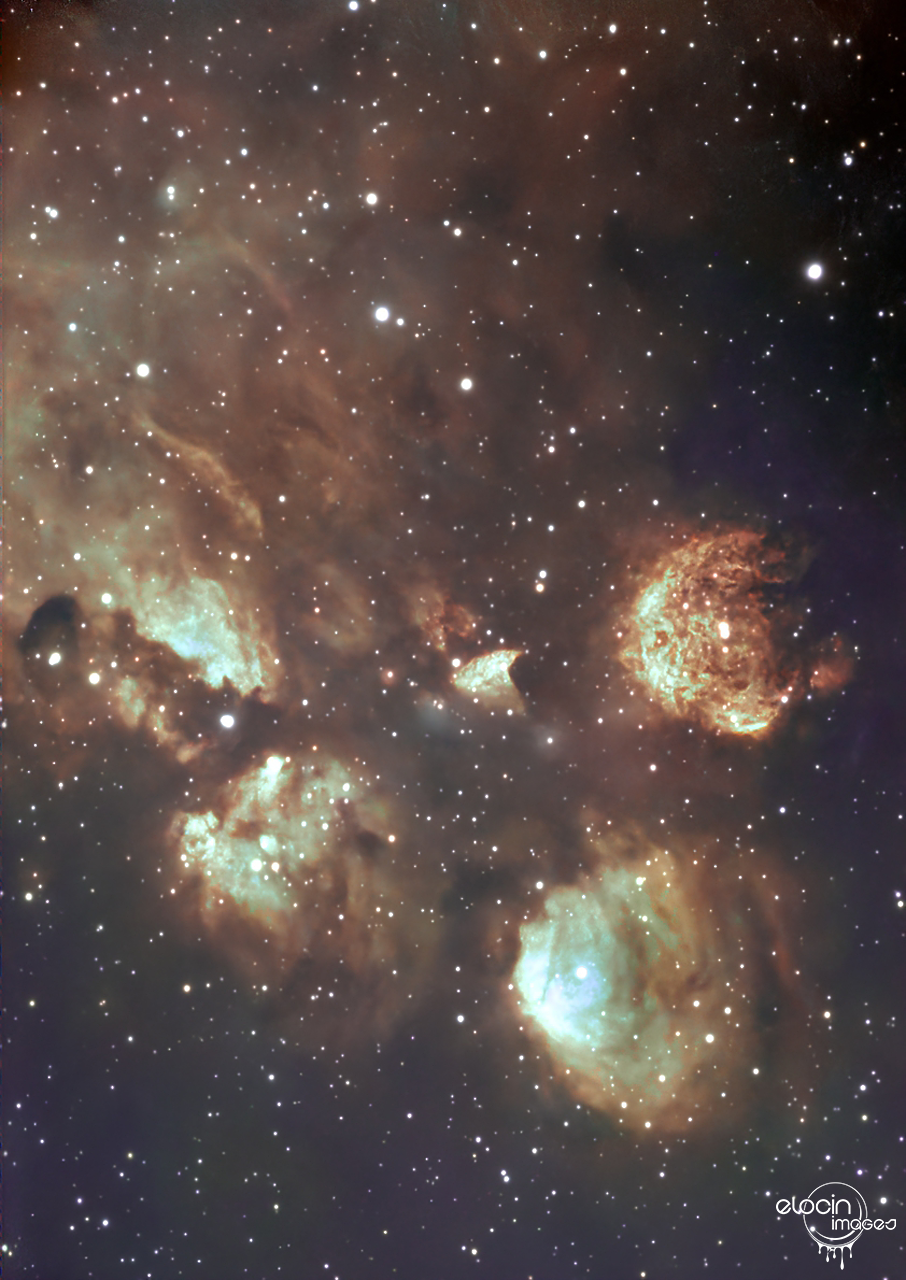 The Cat's Paw Nebula, imaged with the Seestar S50 telescope from Bribie Island, QLD, and edited in PixInsight.